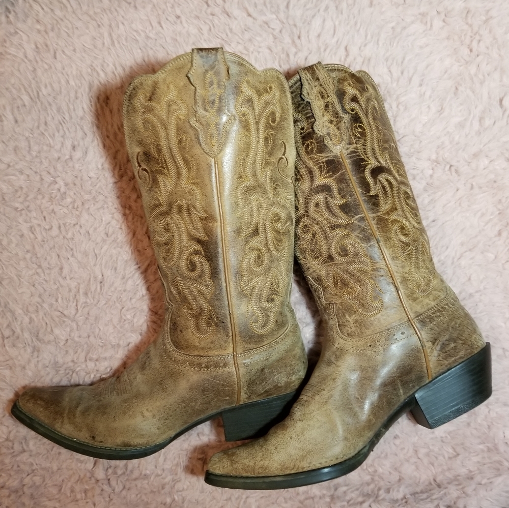 Women's Leather Cowboy Boots